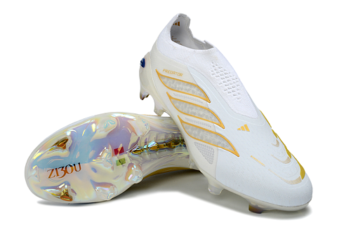 Adidas Predator Elite Laceless FG - White/Gold