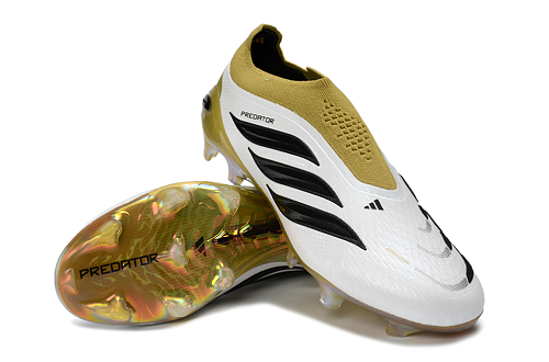 Adidas Predator Elite Laceless FG - White/Gold (2nd Edition)