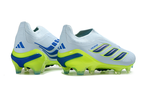 Adidas Predator Elite Laceless FG - White/Silver/Grey/Yellow