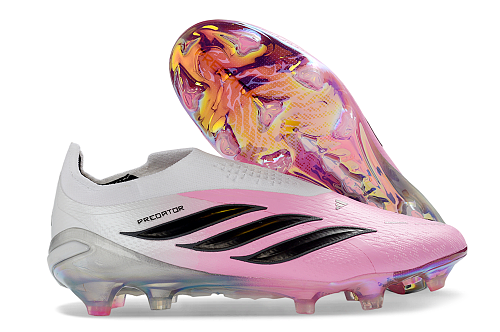 Adidas Predator Elite Laceless FG - White/Pink (2nd Edition)