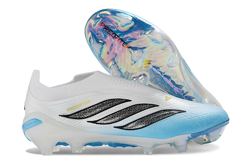 Adidas Predator Elite Laceless FG - White/Blue