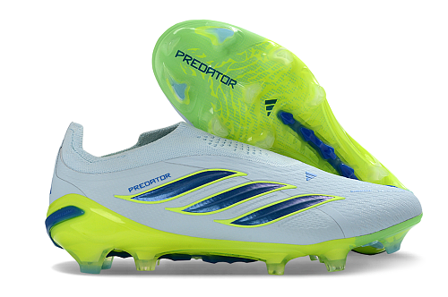 Adidas Predator Elite Laceless FG - White/Silver/Grey/Yellow