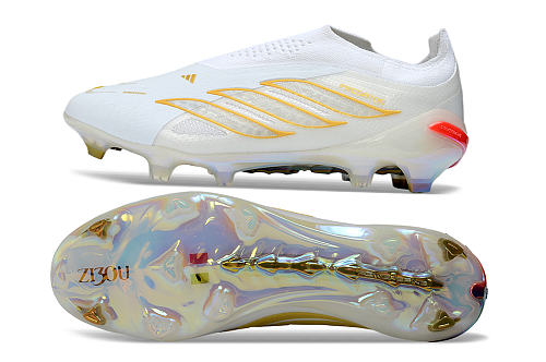 Adidas Predator Elite Laceless FG - White/Gold