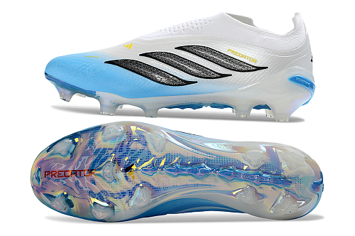 Adidas Predator Elite Laceless FG - White/Blue